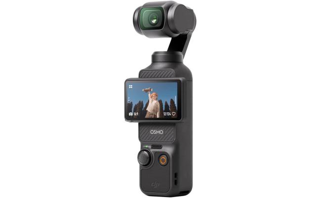 DJI Osmo Pocket 3, 2" 314x556 Touch Display, Smart Horizontal-Vertical Shooting, 1" CMOS & 4K/120fps, 3 Axis Gimbal Mechanical Stabilization, Active Track 6.0, Full-Pixel Fast Focusing, Black